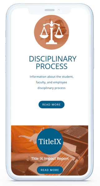University of Texas Mobile Responsive Image