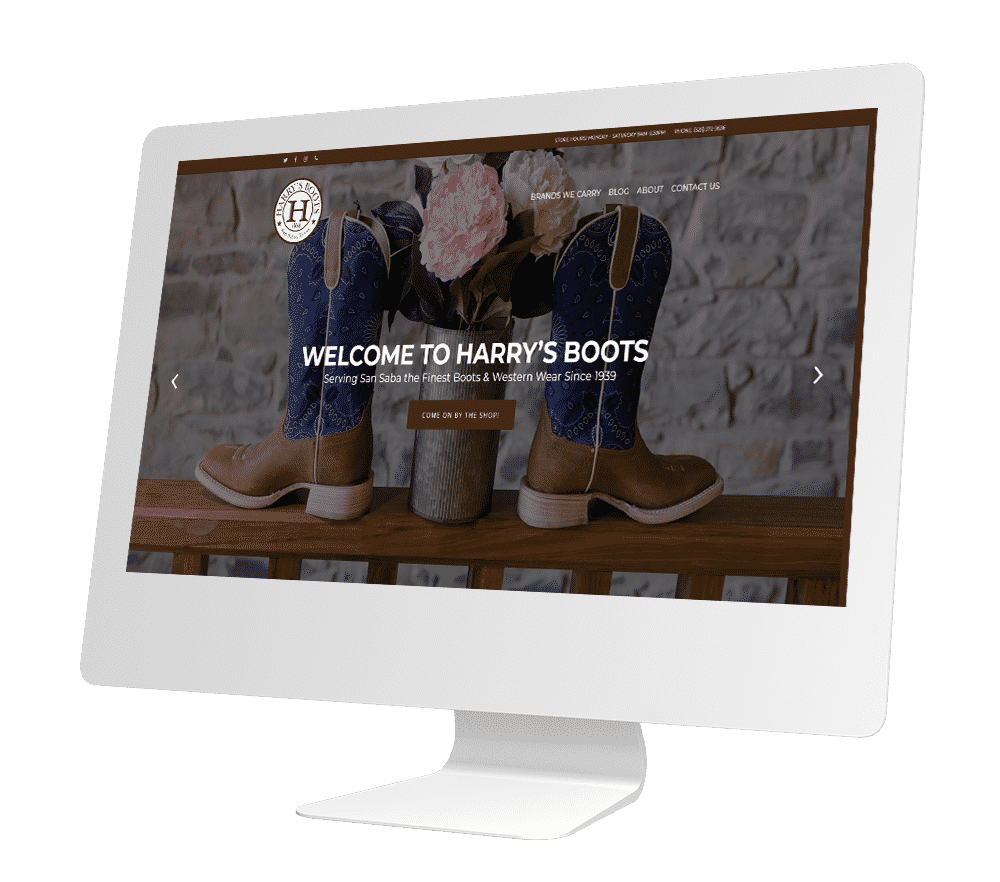 Harrys Boots | Branding, Web Design 