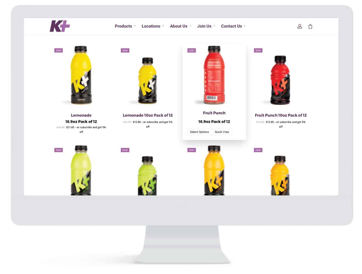 K Plus Organics Ecommerce Image