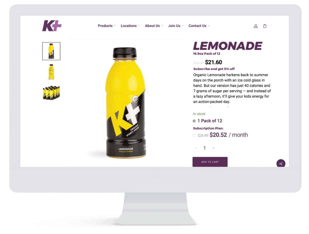 K Plus Organics Product Subsricptions Image