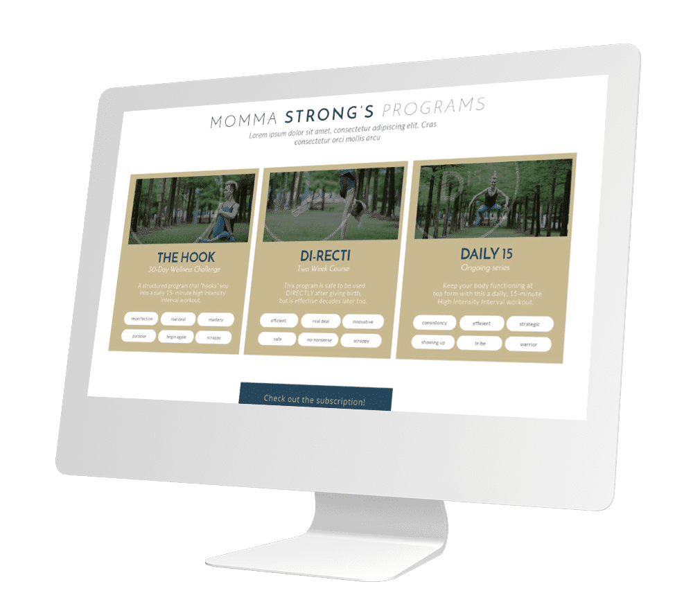 Momma Strong Membership and Subscription Image