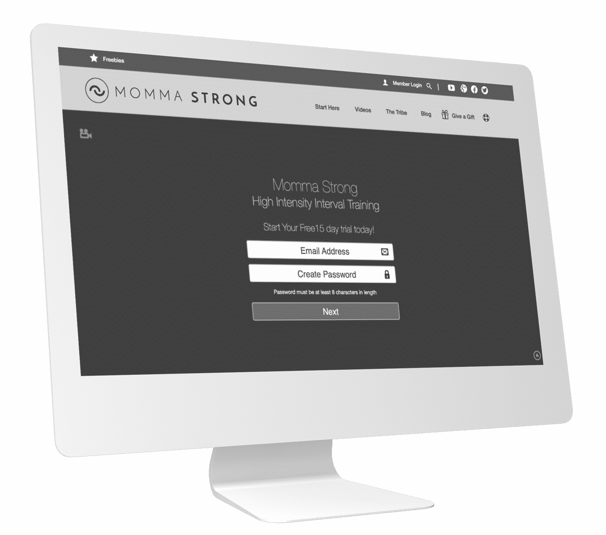 Momma Strong Wireframe Image
