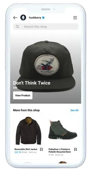 Facebook Introducing Shops - A New Way to Sell On Facebook & Instagram 6 LPC blog ig shops huckberry 1