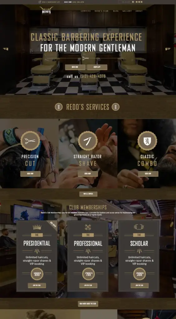 Redds Barbershop Home 1