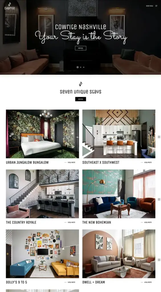 CoWrite Home CoWrite Nashville website UX design