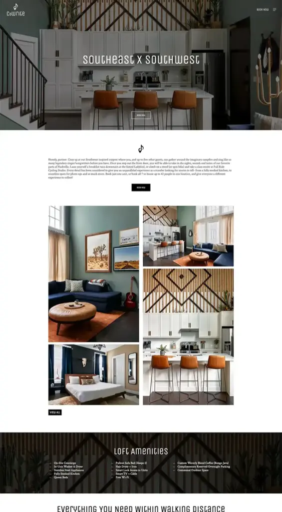 CoWrite Unit Page Screenshot of CoWrite Nashville website design.