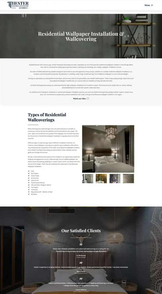 Hester Painting and Decorating Wallcovering