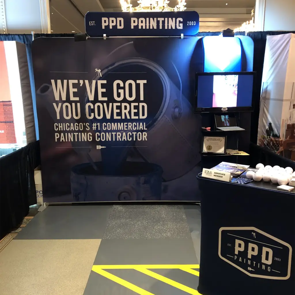 LPC PPD Booth Conference booth signage design by Living Proof Creative