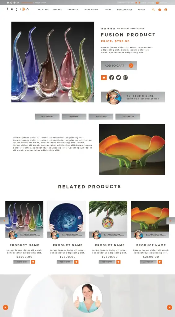 Fusion Art Glass Single Product