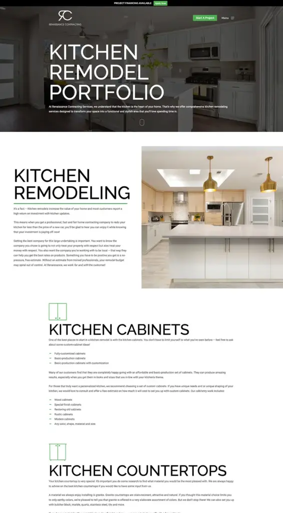 Renaissance Contracting Portfolio