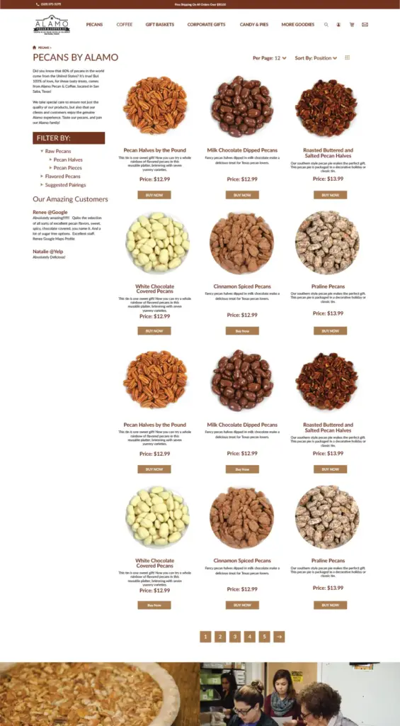 Alamo Pecan Product Page