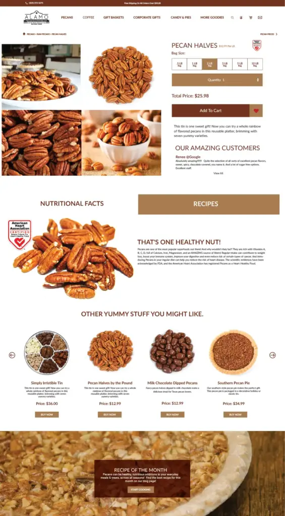 Alamo Pecan Single Product