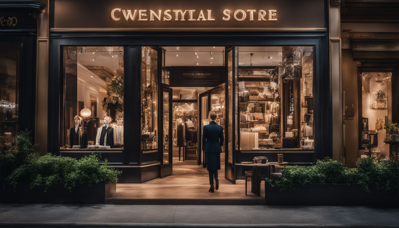 A storefront showcasing diverse cityscape photography business with varied styles.