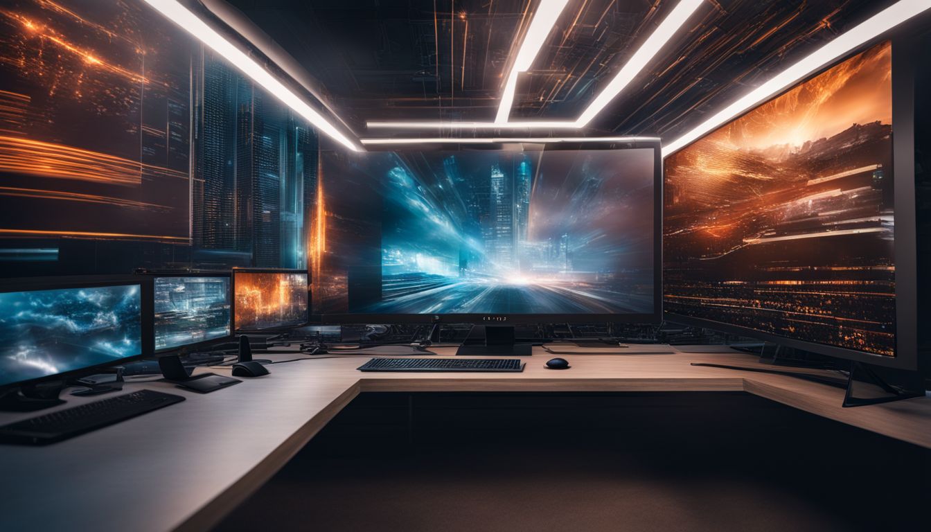 A digital firewall protecting a dynamic website in a bustling technology environment.