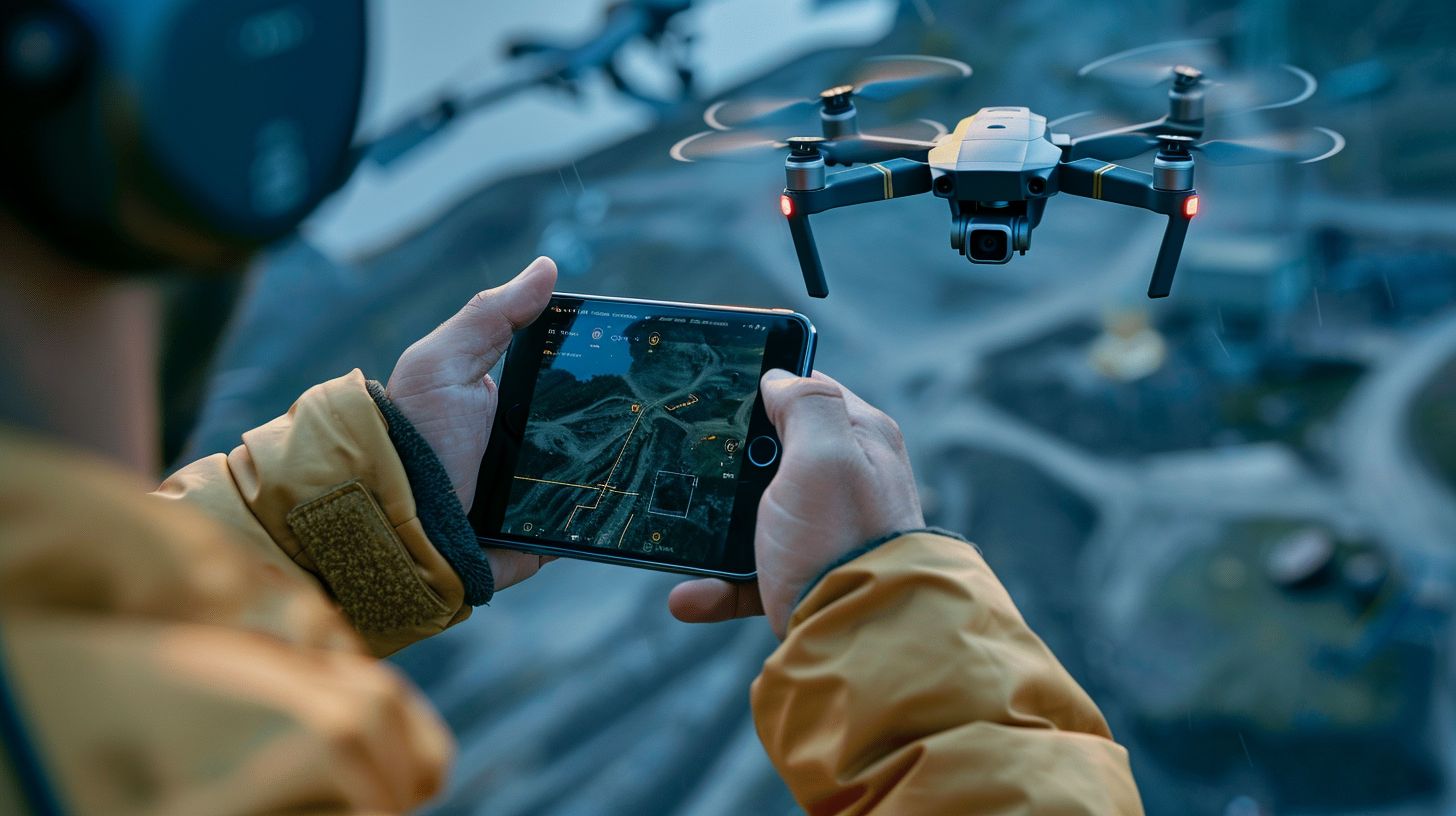 A person using a drone to track keyword rankings for aerial photography. A person using a drone to track keyword rankings for aerial photography.