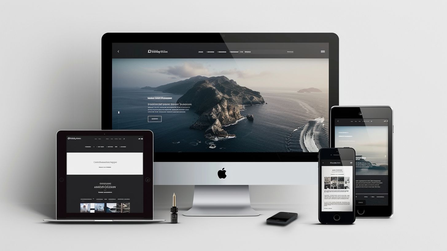 A modern website showcasing aerial photography on different devices. A modern website showcasing aerial photography on different devices.