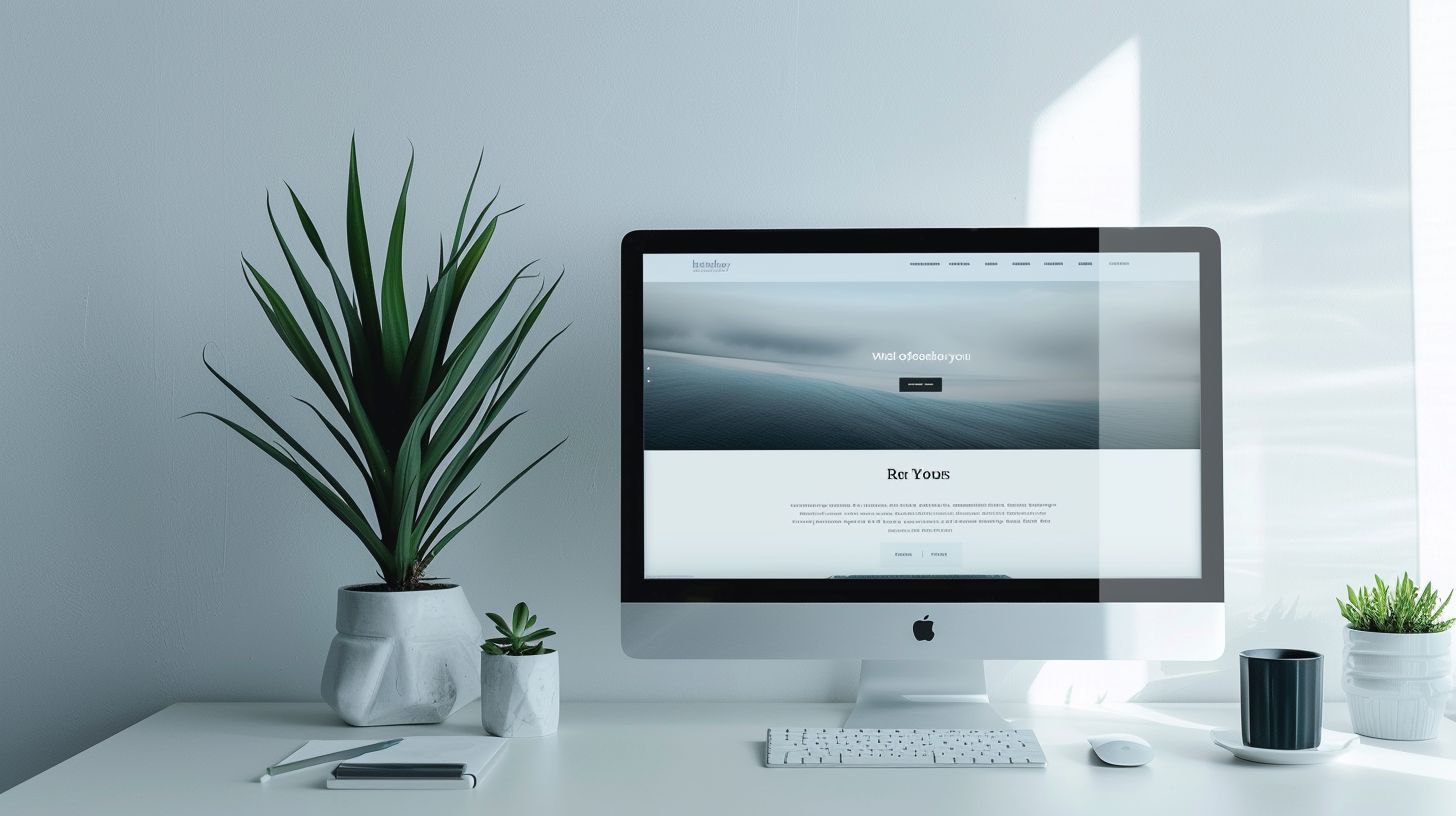 A minimalistic and modern website interface design captured with a high-resolution camera. A minimalistic and modern website interface design captured with a high-resolution camera.