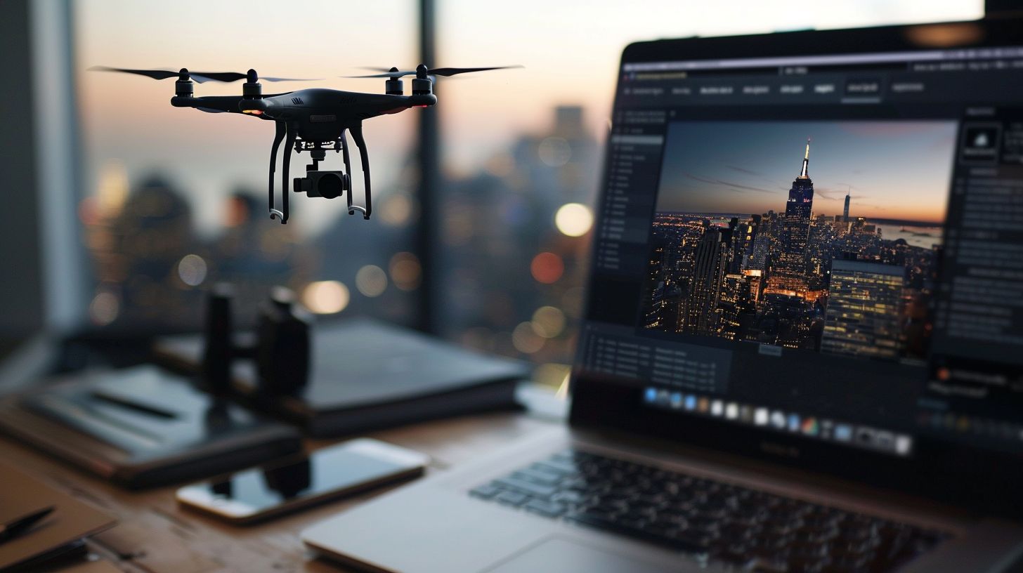A modern and sleek website interface featuring aerial drone photography. A modern and sleek website interface featuring aerial drone photography.