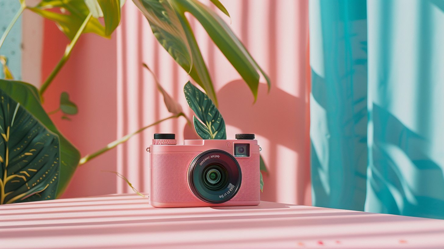 A product displayed in a vibrant real-life setting, captured using a high-quality mirrorless camera.
