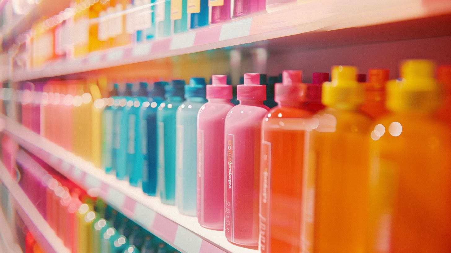A colorful product display in a social media ad. A colorful product display in a social media ad.