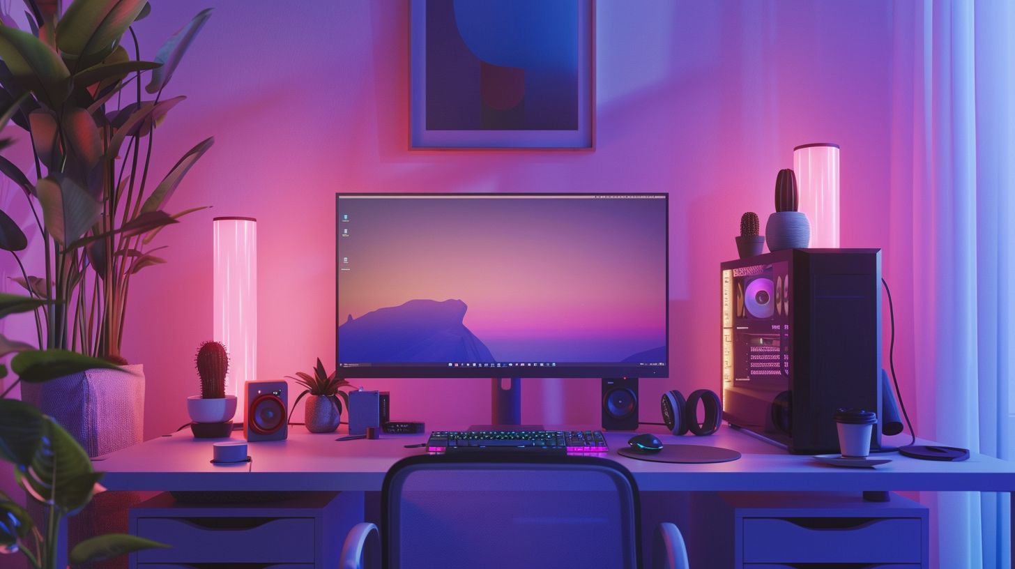 A minimalist workspace with pixel-perfect UI elements captured in high-resolution.