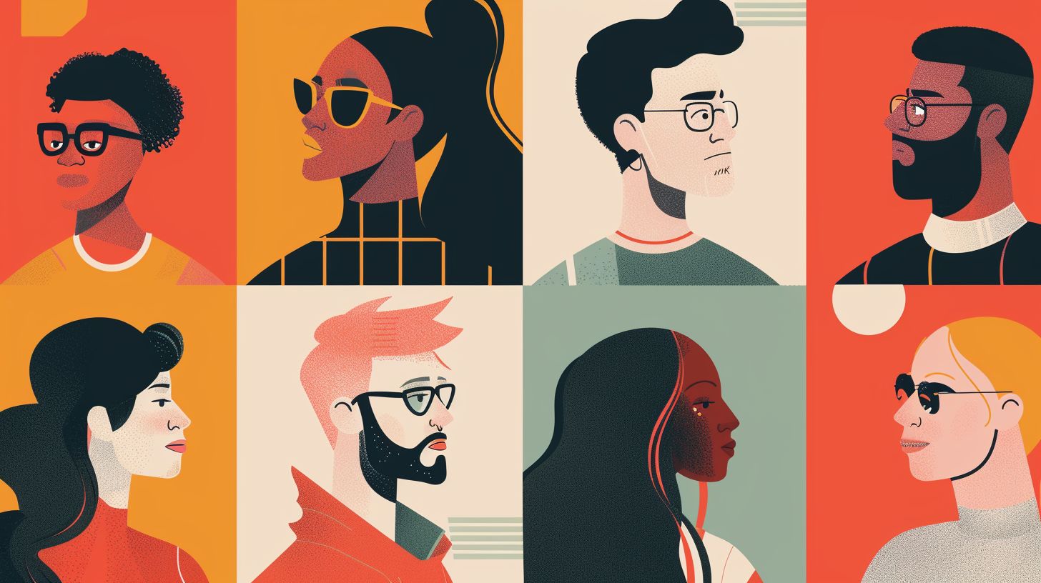 A set of minimalist vector illustrations depicting brand-specific elements and Graphic Design. A set of minimalist vector illustrations depicting brand-specific elements and Graphic Design.