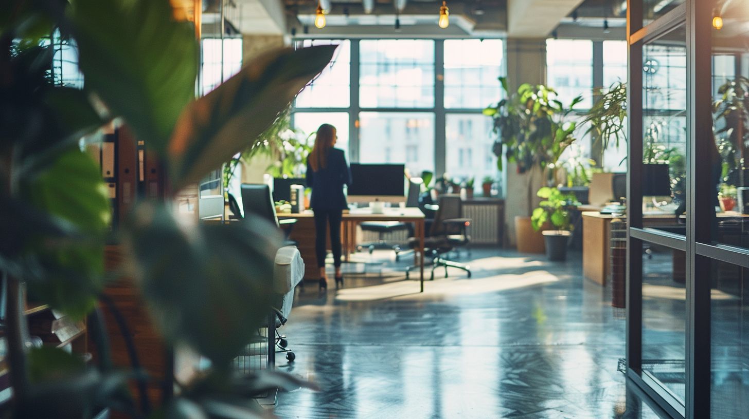 A confident professional in a modern office space with a cityscape backdrop. A confident professional in a modern office space with a cityscape backdrop.