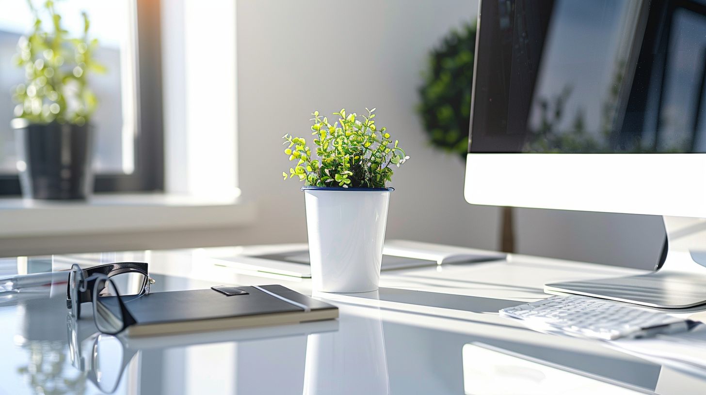 The logo of top-rated digital marketing agencies on a modern desk.