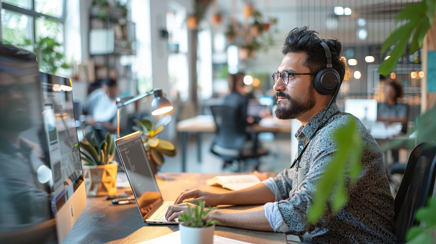 Contrasting work environments: content creation vs. outbound sales calls.